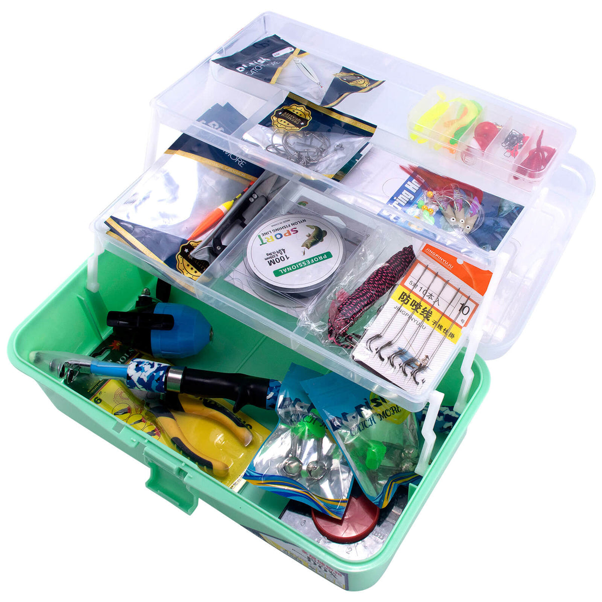 Dr.Fish Kids Fishing Poles Age 4-10 Rod and Reel Combo