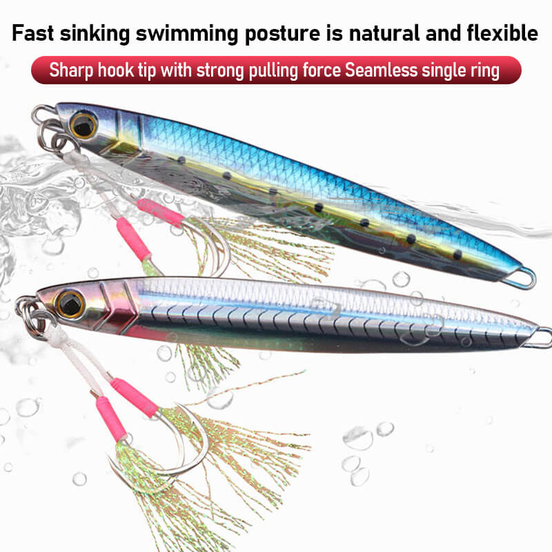 Dr.Fish Metal Jig Lure Fast Sinking 2oz-7oz