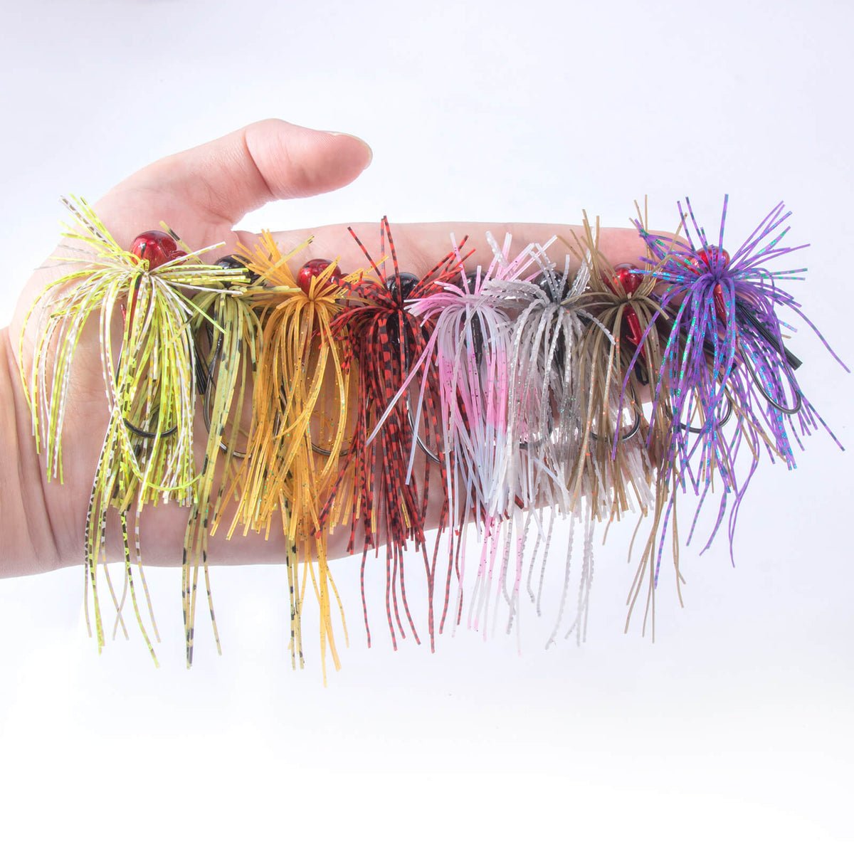 Dr.Fish 2pcs Football Jigs with Silicone Skirts 3/16oz–3/8oz