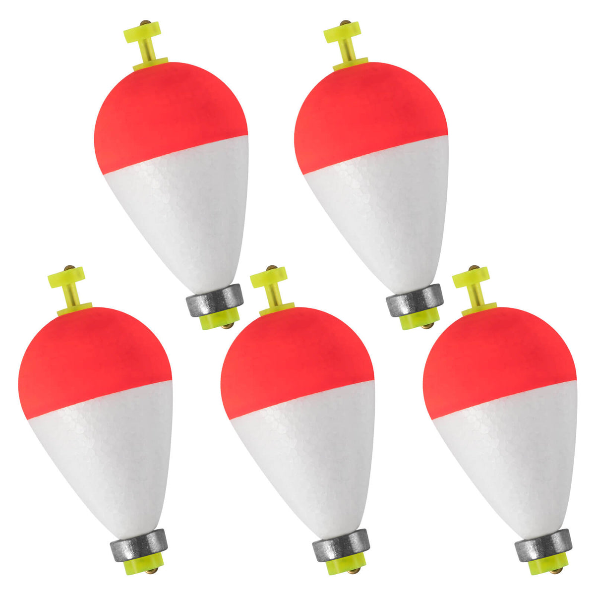 Dr.Fish 5pcs Snap-on Weighted Bobbers Floats