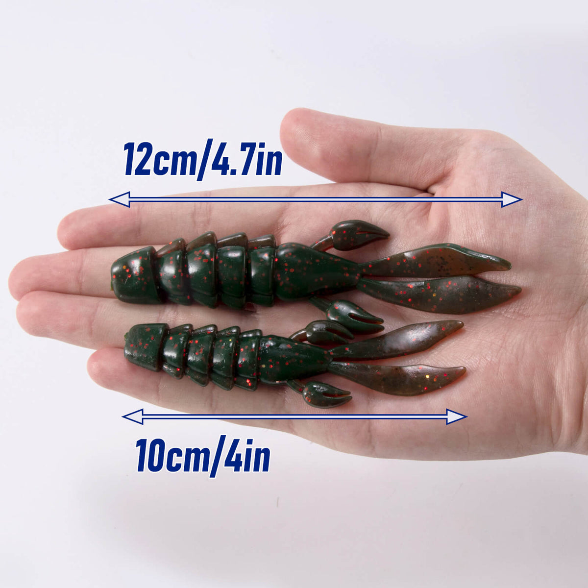 Dr.Fish 10pcs Crawfish Plastic Soft Bait 4''/4.7''