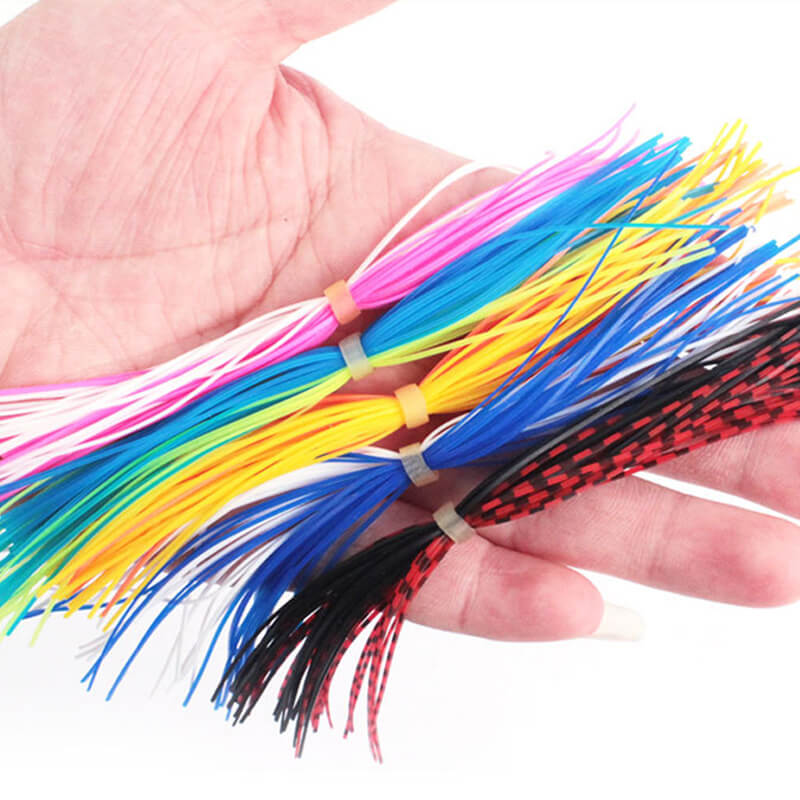 Dr.Fish 10/20pcs Silicone Skirts 40 Strands Fishing Lure Material