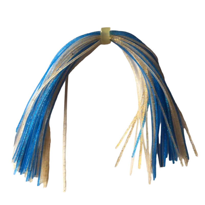 Dr.Fish 10/20pcs 44 Strands Silicone Skirts Jig Heads