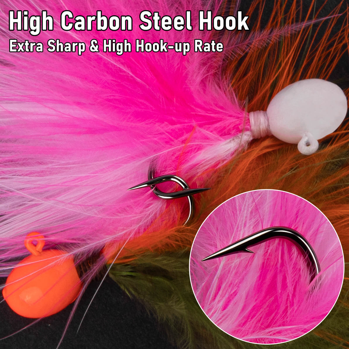 marabou feather fishing jigs  (2)