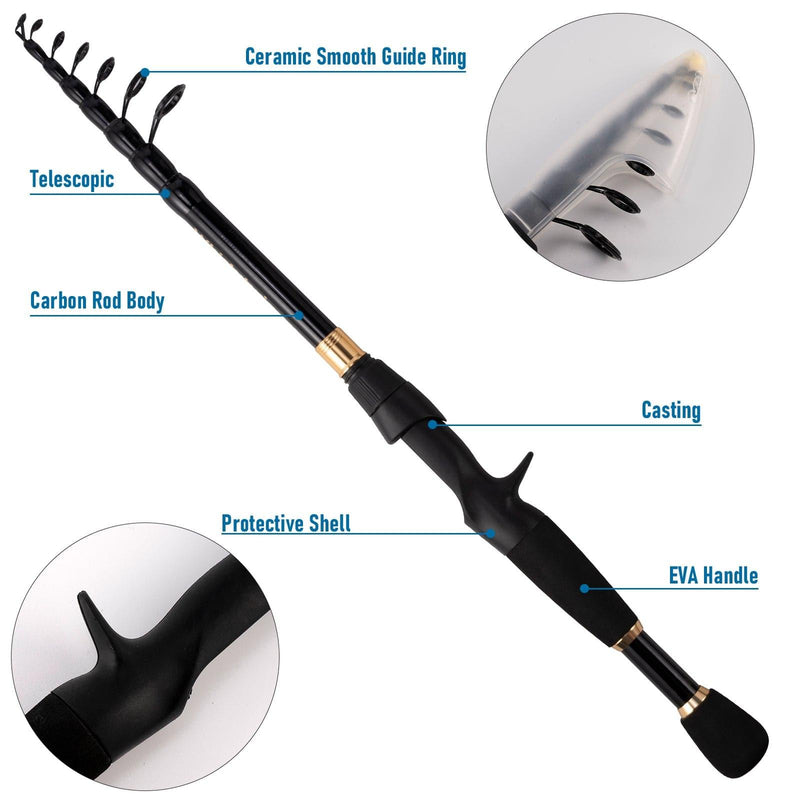 Dr.Fish 45pcs Surf Fishing Rod and Reel Combo