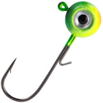 Dr.Fish 10pcs 3D Round Eye Jig Heads 1/16oz-3/16oz