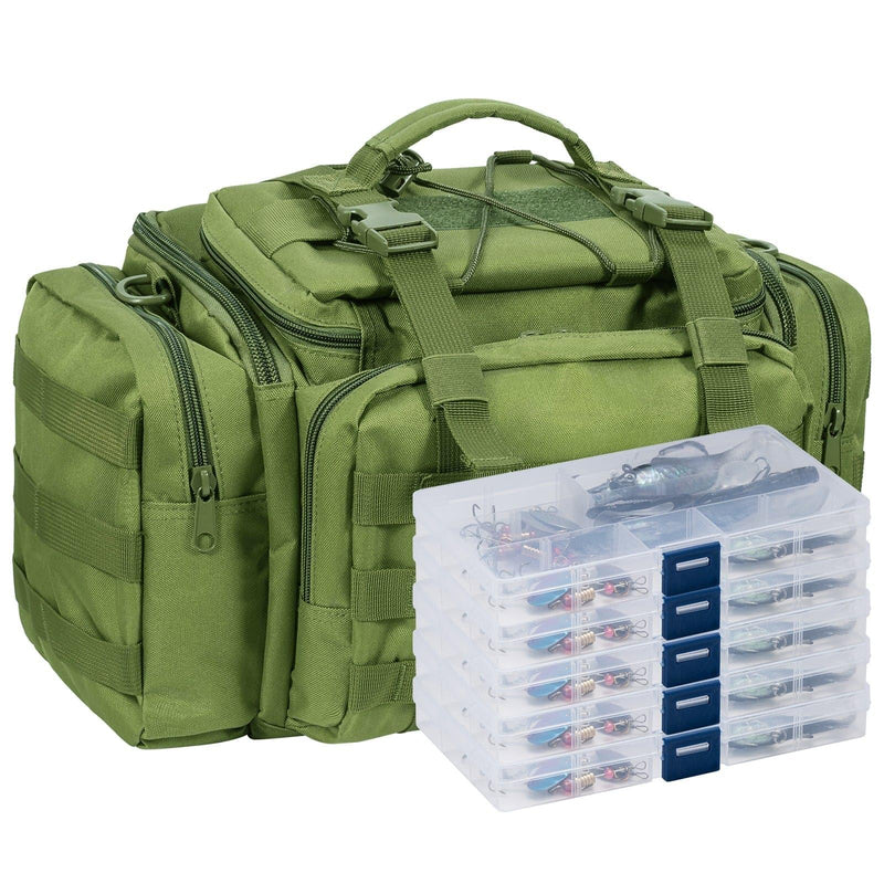 Dr.Fish Tackle Bag with 5 Boxes & 60 Lures Kit