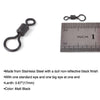 Dr.Fish 40pcs Big Eye Rolling Swivels 0.67in