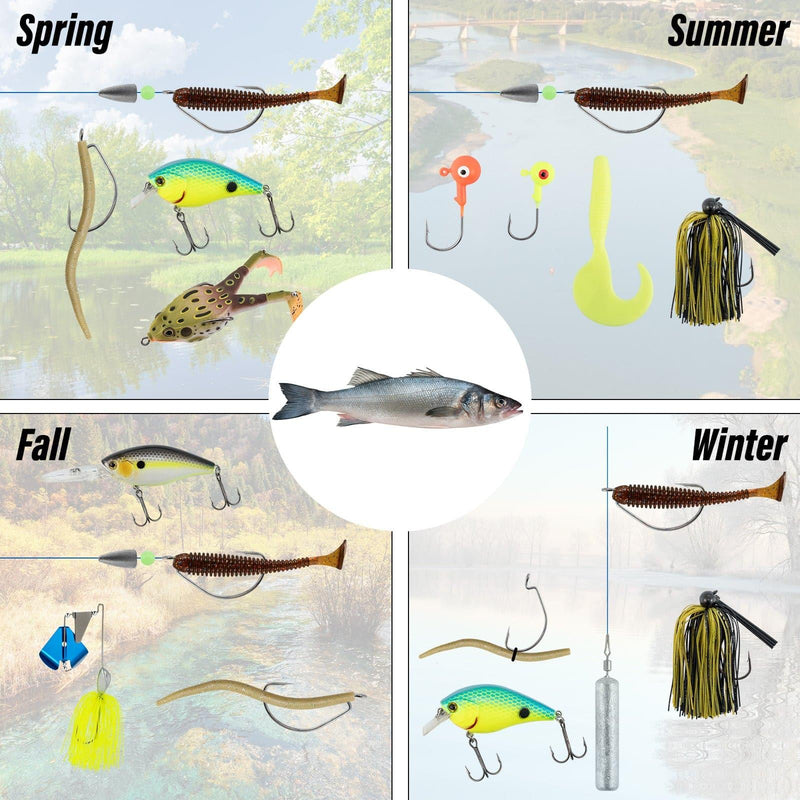 Dr.Fish 278pcs Bass Fishing Tackles Kit