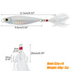Dr.Fish 5pcs Long Casting Metal Jigs 1/2oz-2oz