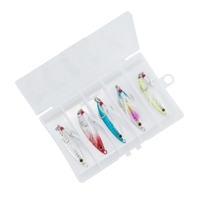 Dr.Fish 5pcs Long Casting Metal Jigs 1/2oz