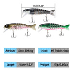 Dr.Fish 3pcs Multi Jointed Fishing Lures
