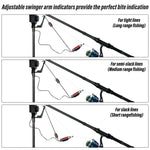 Dr.Fish 4pcs Bite Indicators Bobbins Hangers LED Alarms