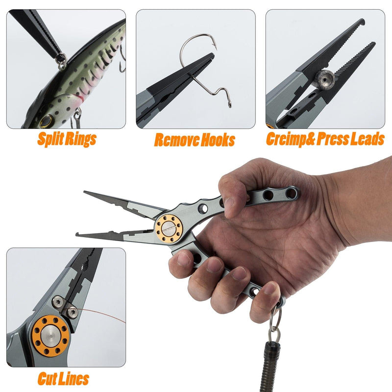 Dr.Fish Aluminum Fishing Plier 8in
