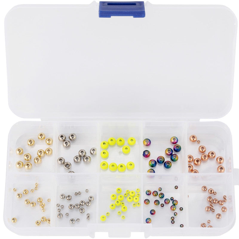 Dr.Fish 150pcs Fly Tying Tungsten Beads Kit