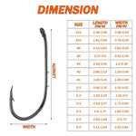Dr.Fish 100pcs Baitholder Hooks #12 to 6/0
