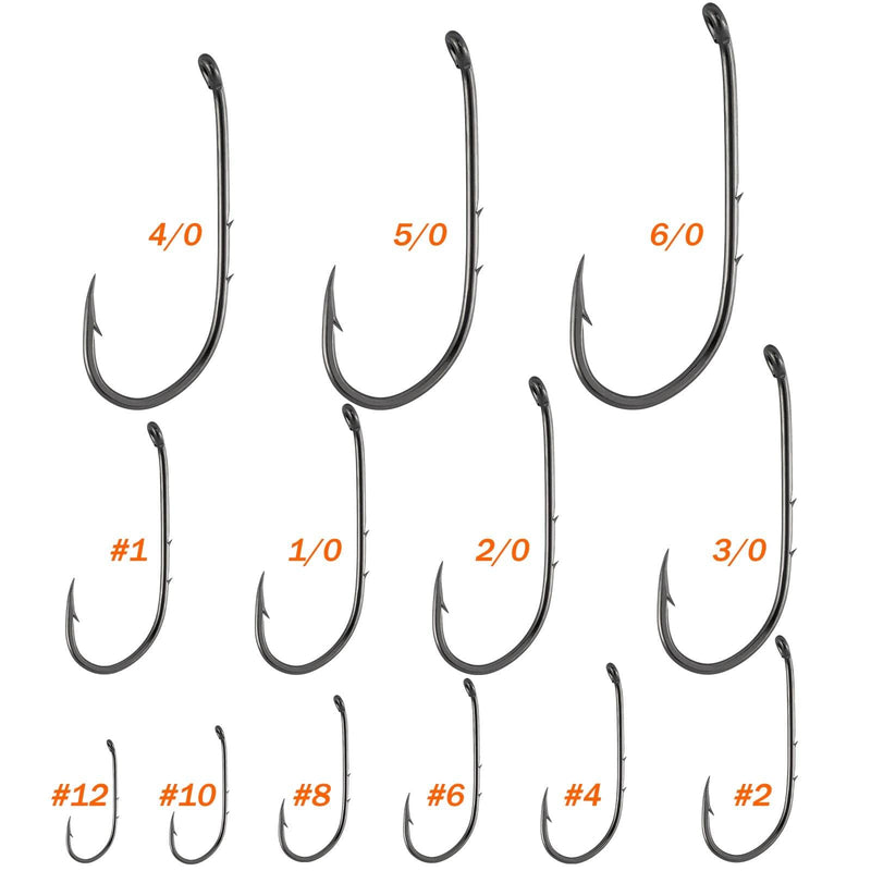 Dr.Fish 100pcs Baitholder Hooks #12 to 6/0