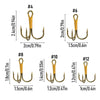 Dr.Fish 100pcs Barbed Treble Hooks #12 to #4