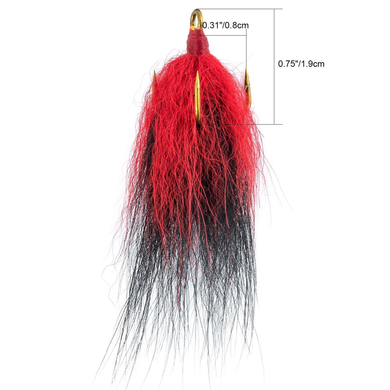 Dr.Fish 12pcs Feather Treble Hooks