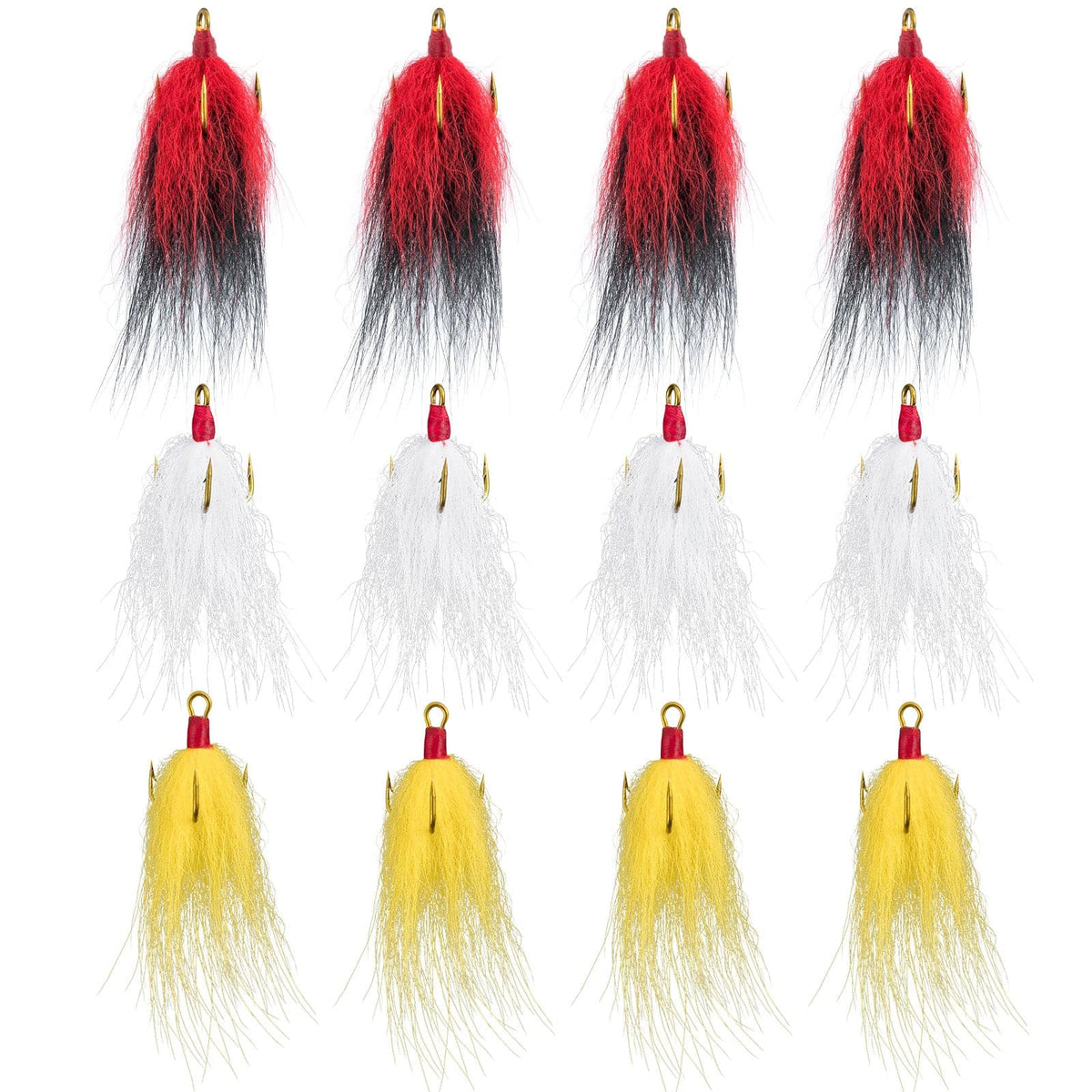 Replacement Treble Hook with Feathers for Spinners and Bait Rigs – Dr.Fish  Tackles