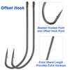 Dr.Fish 100pcs O'shaughnessy Hooks #10 to 10/0