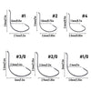 Dr.Fish 100pcs Wide Gap Hooks #4 to 3/0