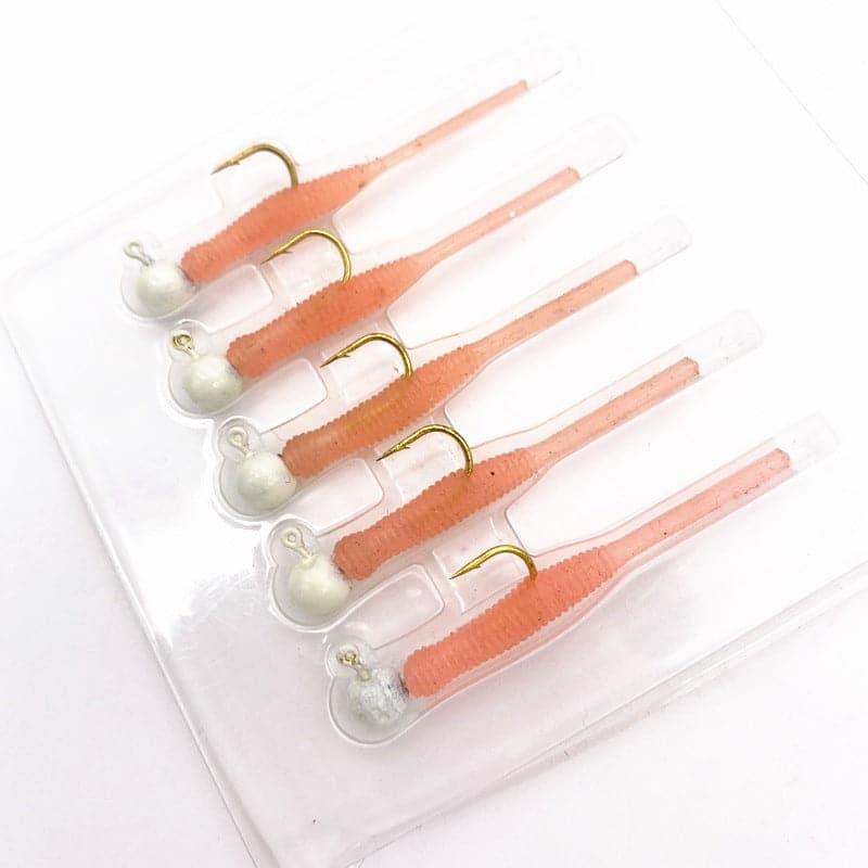 Dr.Fish 5pcs Ice Fishing Soft Swimbaits 1g-2g
