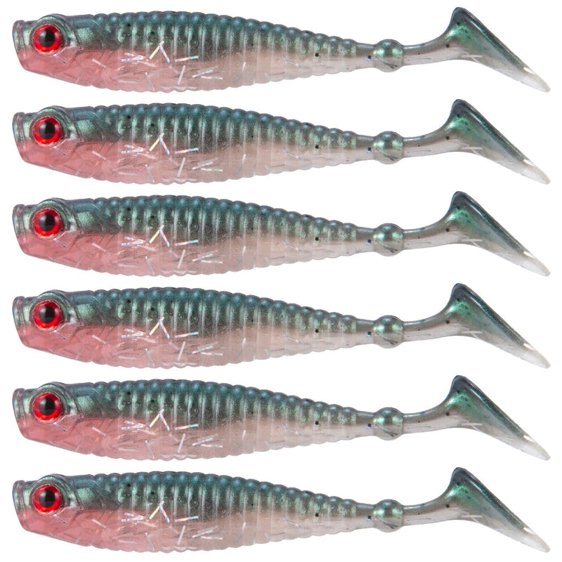 Dr.Fish 8pcs Gillter Foil Soft Baits 2.56'' - Dr.Fish Tackles