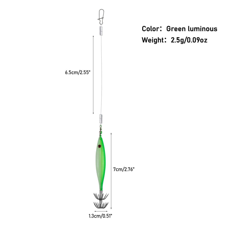 Dr.Fish Pre-Rigged Luminous Squid Jig