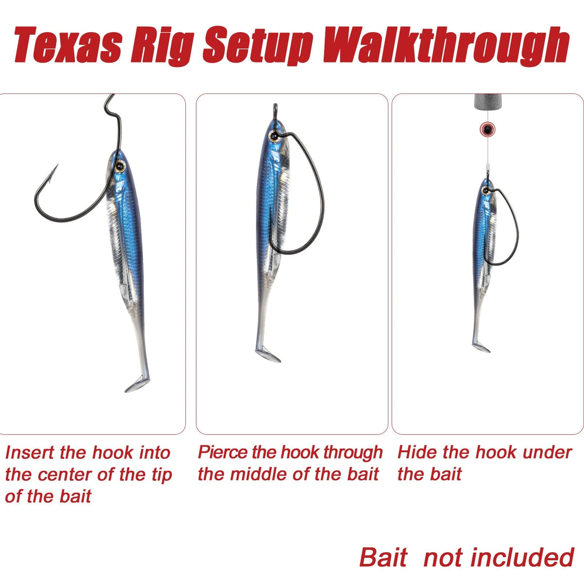 Fishing Rig Pre-Tied Texas Rigs 1/8-3/8oz - Save your time - Dr.Fish – Dr. Fish Tackles