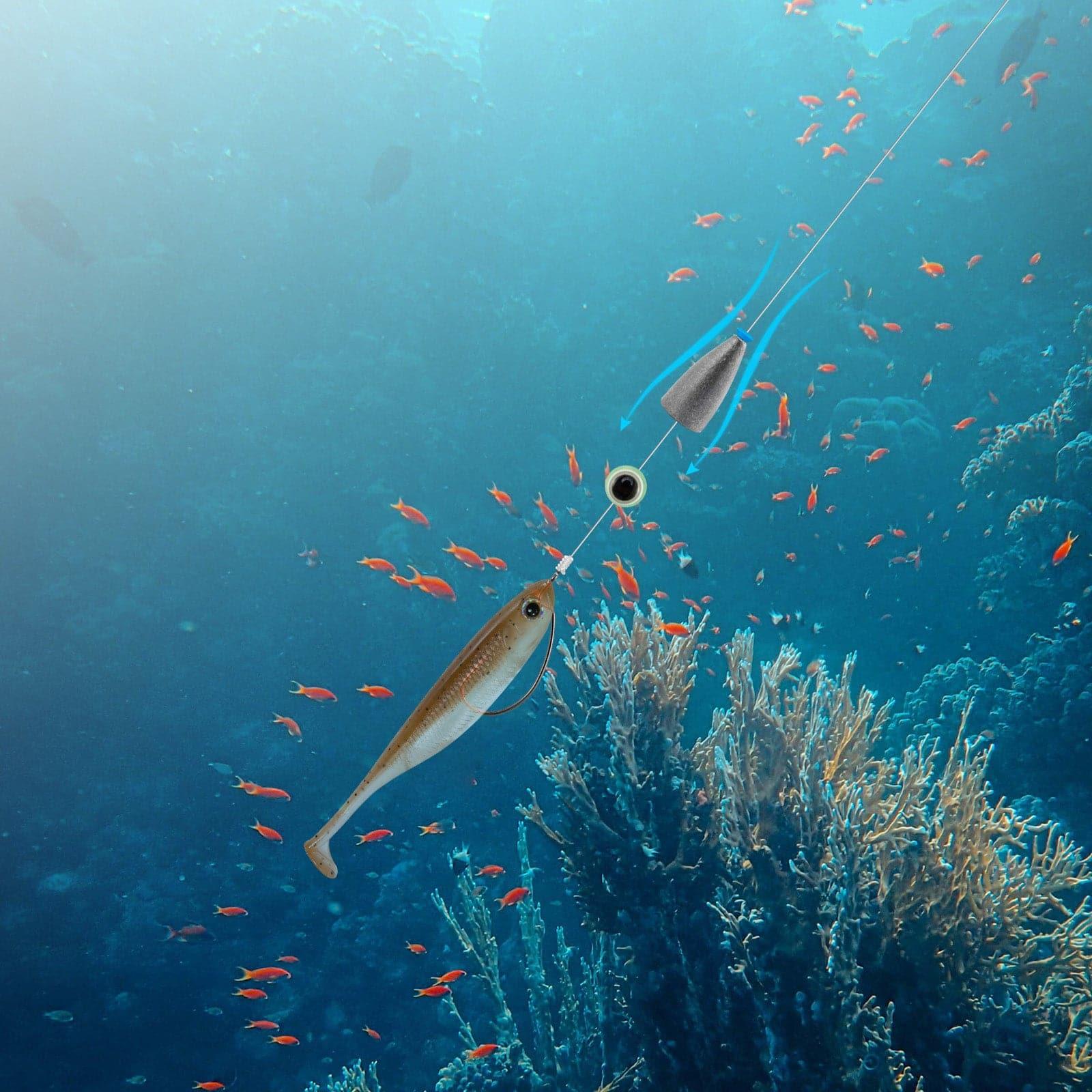 Dr.Fish 10pcs Pre-Tied Texas Rigs 1/8-3/8oz | Dr.Fish Tackles