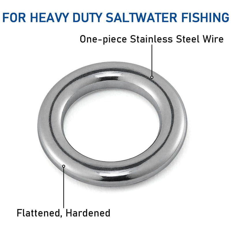 Dr.Fish 100pcs Solid Rings 44-897lb