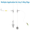 Dr.Fish 20pcs Silver 3 Way Crane Swivels 95-165lb