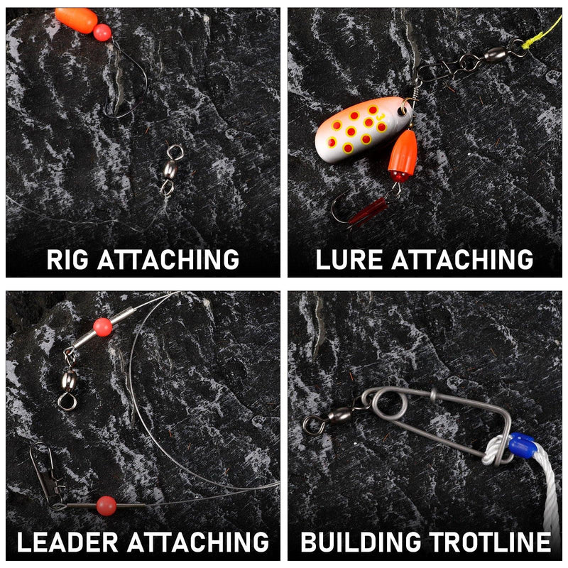 Dr.Fish 50pcs Black Crane Swivels 6-732lb