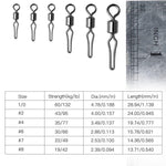 Dr.Fish 50pcs Drop Shot Swivels 42-132Lb