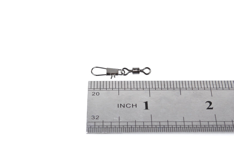 Dr.Fish 50pcs Rolling Swivel with Interlock Snap 26lb