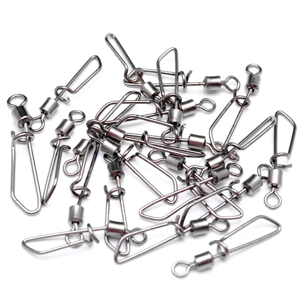Dr.Fish 20pcs Rolling Swivel with T Shape Snap 40-75lb - Dr.Fish Tackles