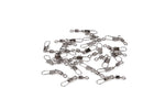 Dr.Fish 50pcs Rolling Swivel with Interlock Snap 26lb