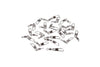 Dr.Fish 50pcs Rolling Swivel with Safety Snap 15lb