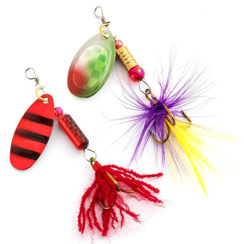 Dr.Fish 12pcs Inline Spinner Lures Kit - N2