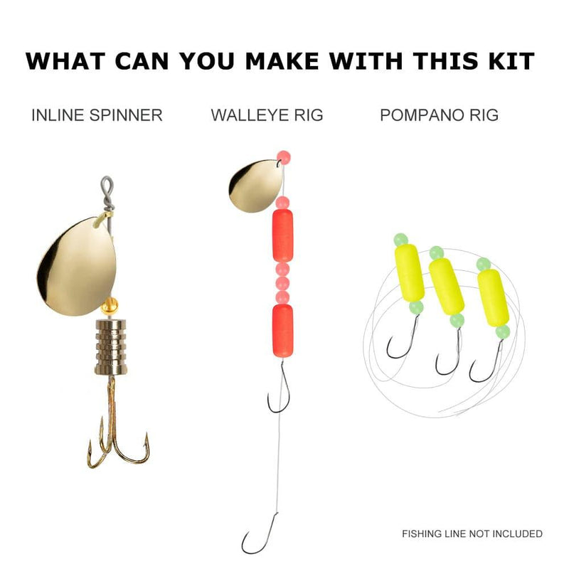 Dr.Fish 200pcs Inline Spinner Making Kit