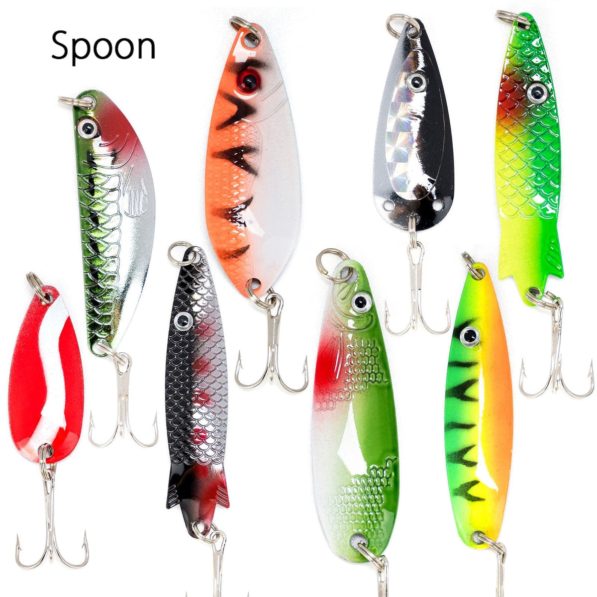 Dr.Fish 60pcs Spinners Spoons Hardbaits Kit