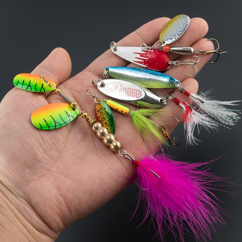 Dr.Fish 30pcs Spinners and Spoons Kit