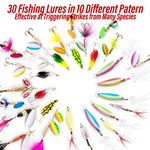 Dr.Fish 30pcs Spinners and Spoons Kit