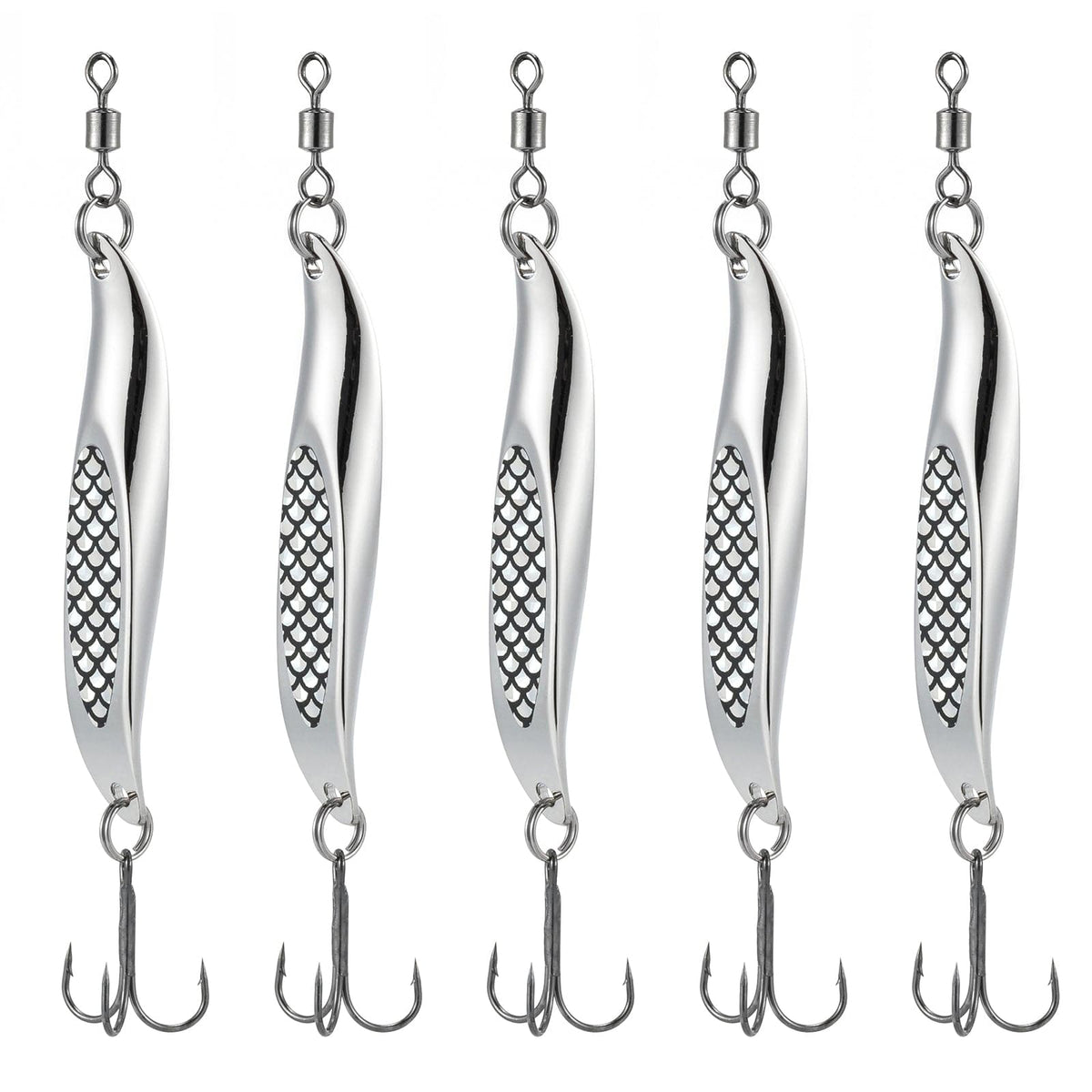 Dr.Fish 5pcs Wedge Lures Casting Spoons