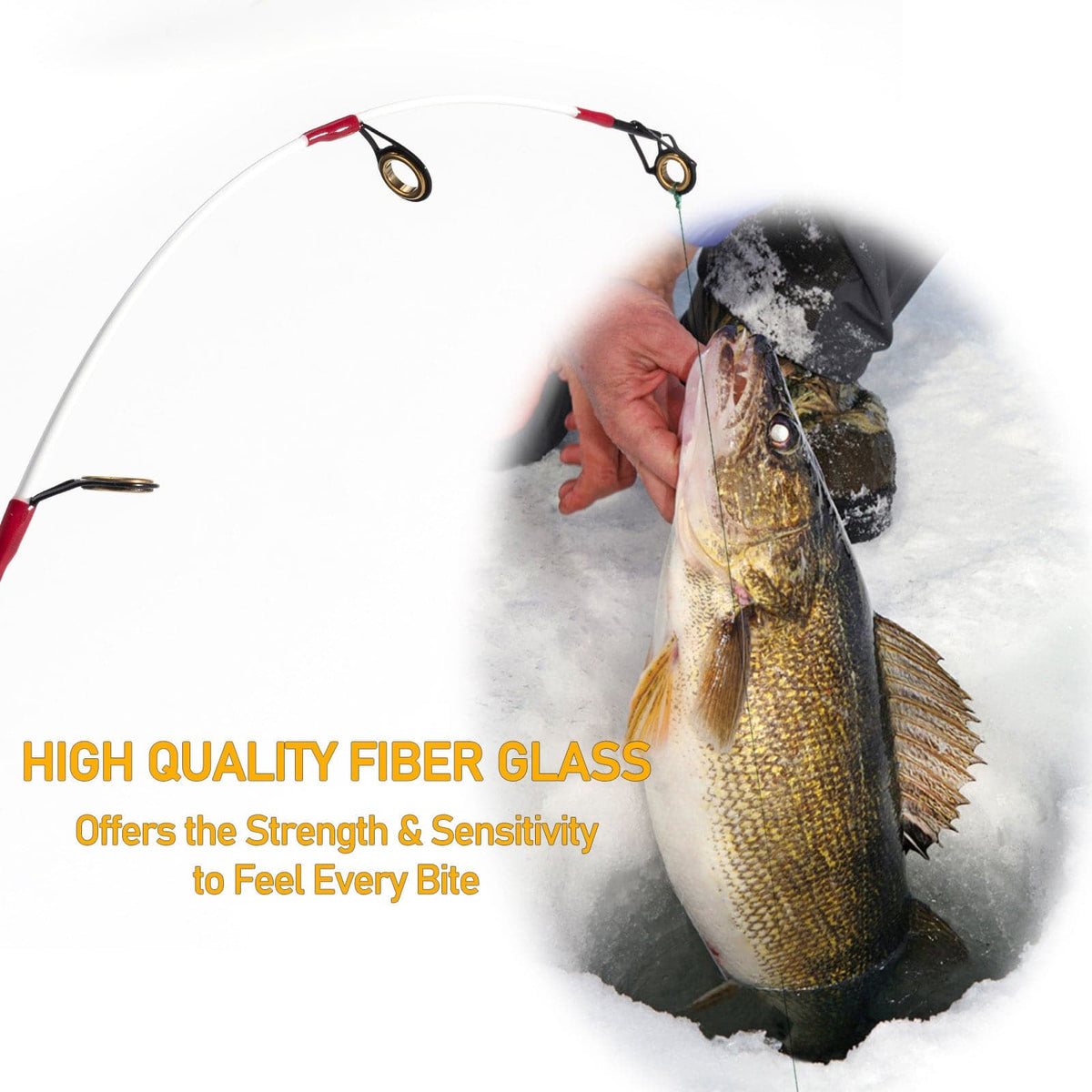 Ice Fishing Combo Rod and Reel Combo with Lures Jigs 94pcs for