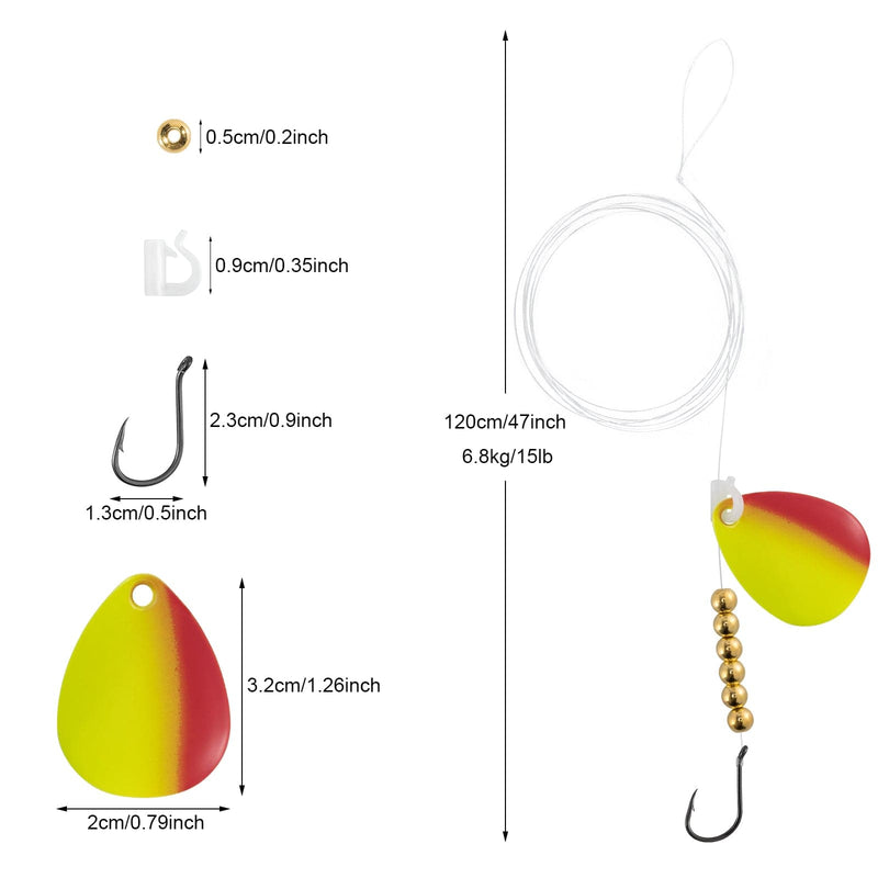 Dr.Fish 10 packs Walleye Spinner Rigs
