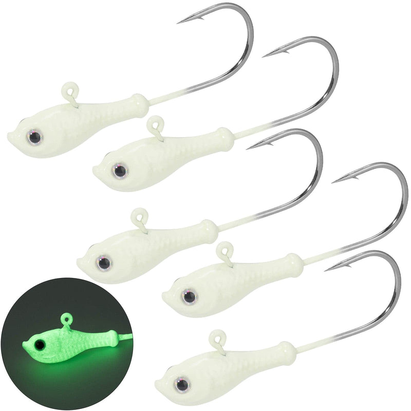 Dr.Fish 5pcs Ultra Minnow Jig Heads 0.59oz-1oz