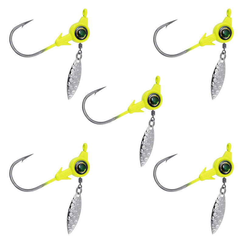 Dr.Fish 10pcs Crappie Underspin Jig Heads 1/8oz-3/8oz