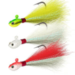 Dr.Fish 3pcs Bucktail Jigs 1/2oz-2oz